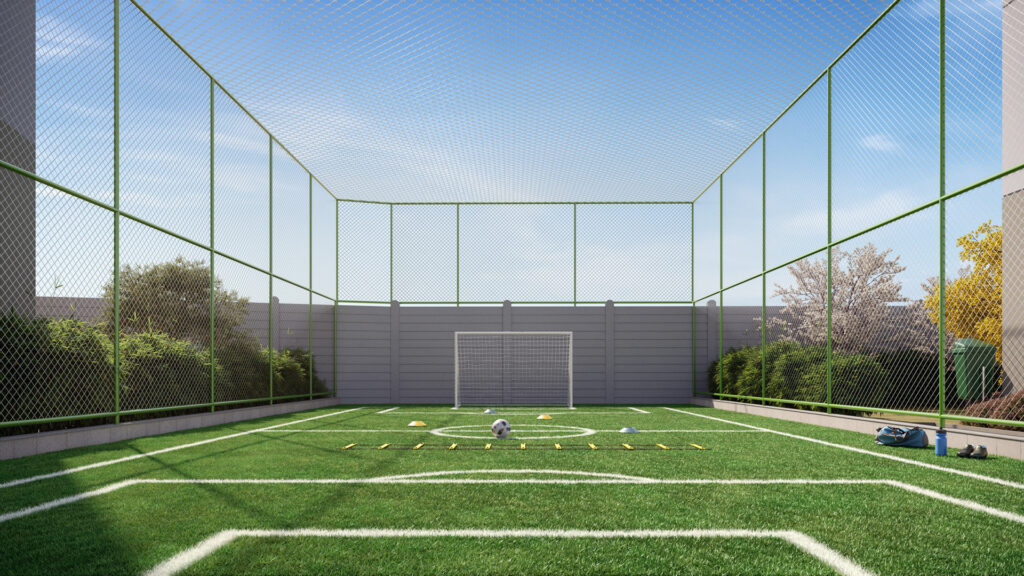 Perspectiva ilustrada da Quadra Gramada