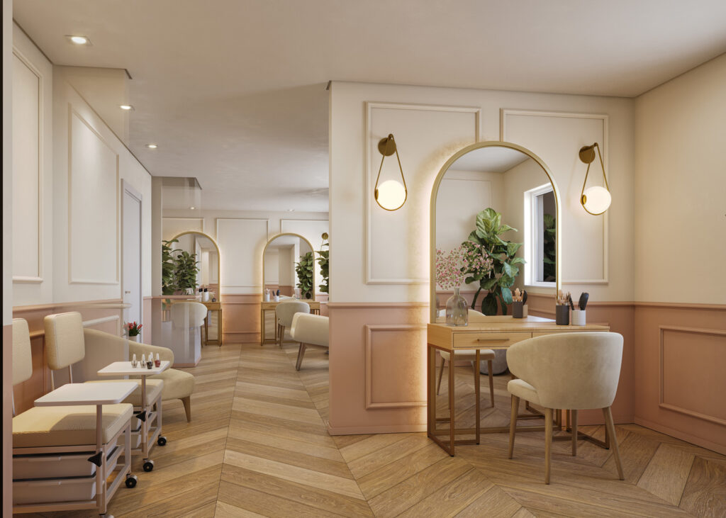 Perspectiva ilustrada do Beauty Care