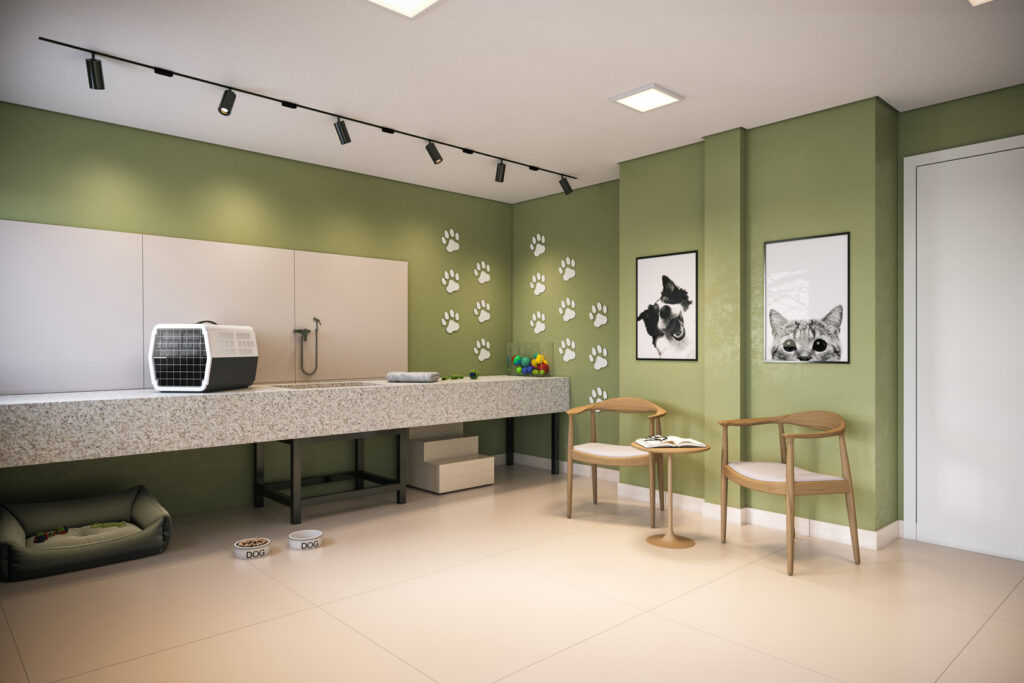 Perspectiva ilustrada do Pet Care