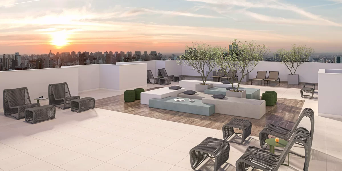 Perspectiva ilustrada do Rooftop