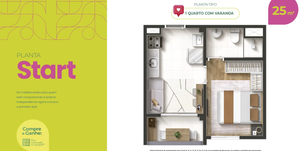 Planta Start de 25 m²