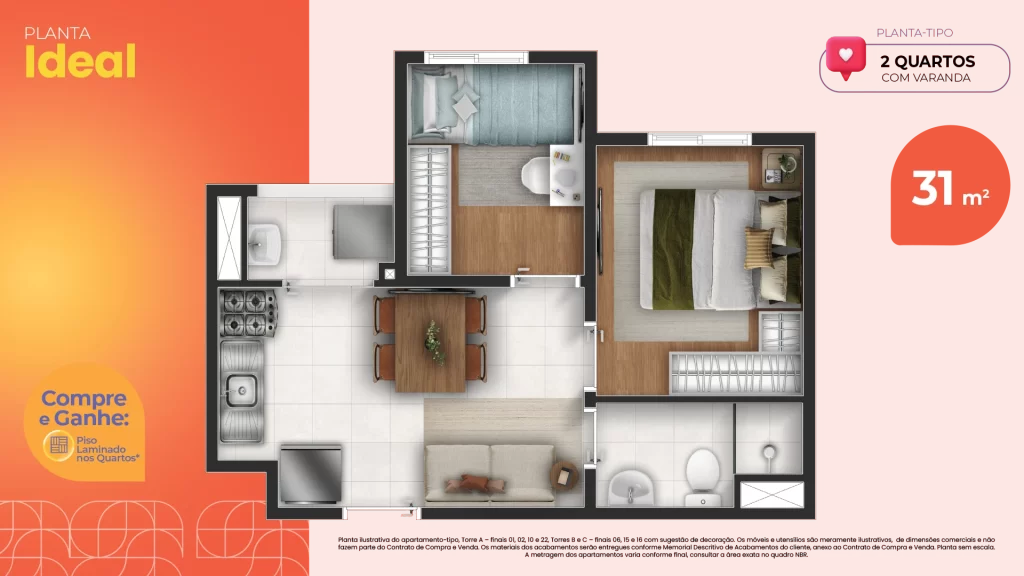 Planta Ideal - 31 m²