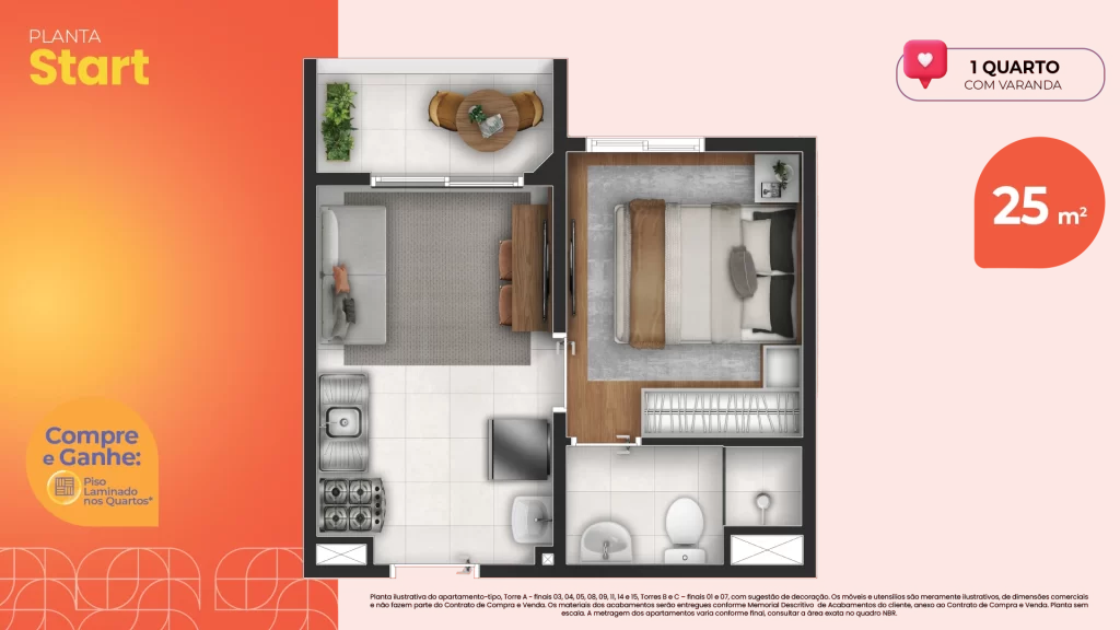 Planta Start - 25 m²